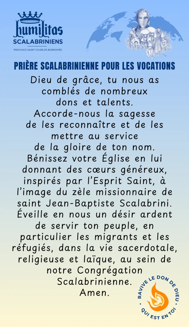 Scalabrinian Prayer for Vocations