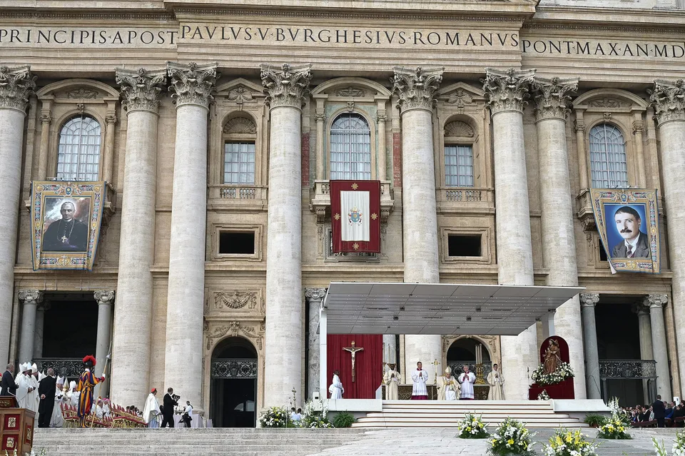 Pope Francis presides over the canonization Mass of John Baptist Scalabrini and Artemide Zatti