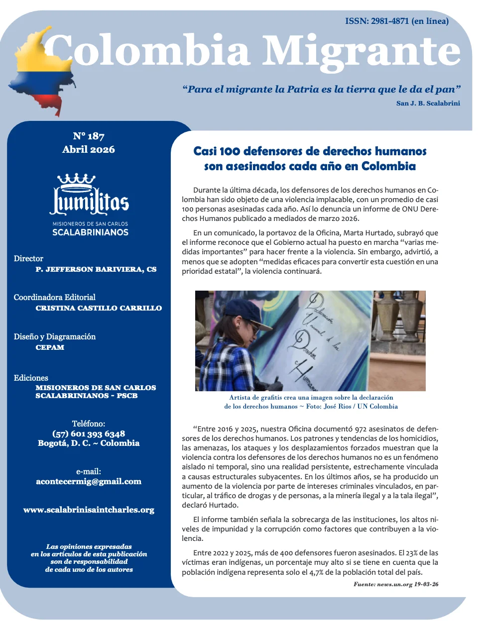 scalabrini magazine last edition